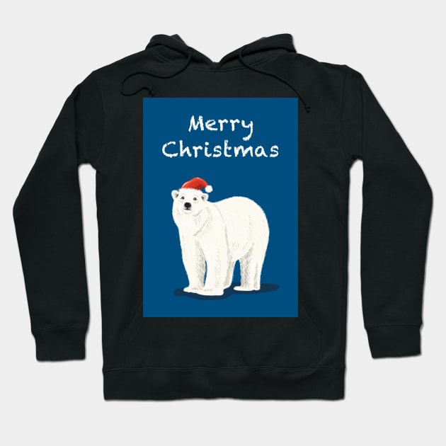 Merry Christmas Polar Bear Hoodie by AdamRegester